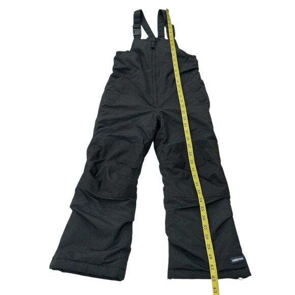 Lands' End Snow Bibs Kids 6 Black Front Zip Ankle Zip Insulated Winter Outdoor - Picture 12 of 12